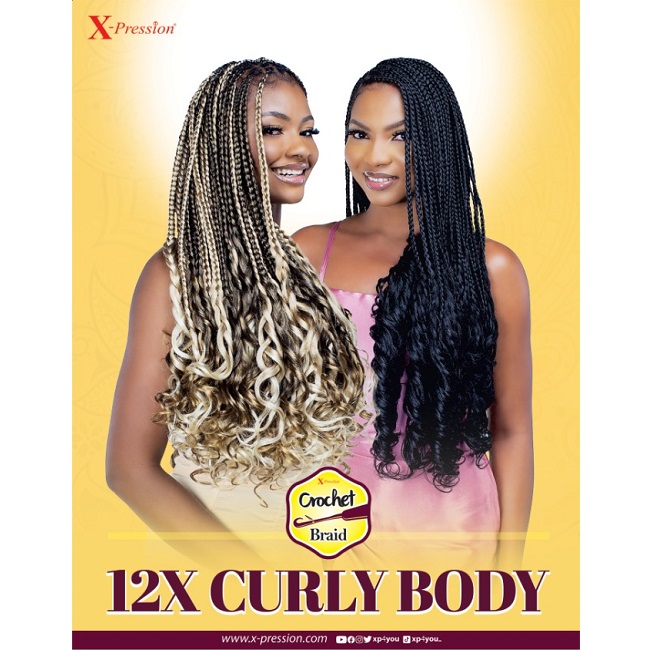 Xpression 12X Curly Body Crochet Braid